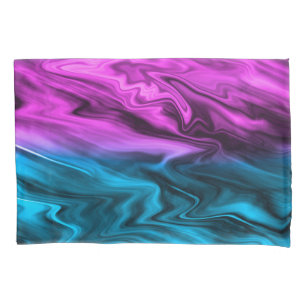 Blurter Hintergrund modische Farbe und Blau Kissenbezug