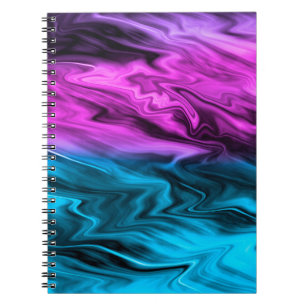 Blurter Hintergrund modische Farbe und Blau Notizblock