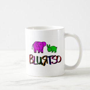 blurtso Logogrün und -ROSA Kaffeetasse