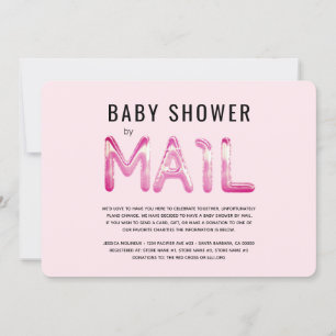 Blush and Black Baby Show per Mail Einladung