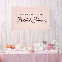 Blush and Black Elegant Script Brautparty Banner