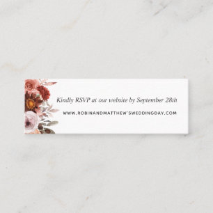 Blush and Burgundy Floral Website UAwg Mini Visitenkarte