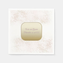 Blush and Gold Elegante Wedding Napkin Serviette
