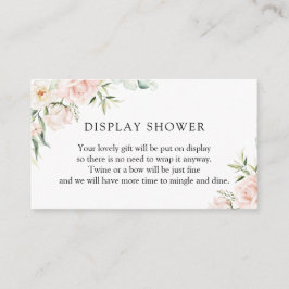 Blush and Greenerary Display Shower Enclosure Card Begleitkarte