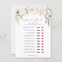 Blush and Greenery sagte er, sie sagte Duschspiel Einladung