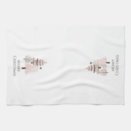 Blush and Neutral Christmas Tree Kitchen Towel Geschirrtuch