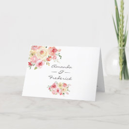 Blush and Sage Green Watercolor Blues Hochzeit Programm