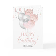 Blush and Silver Balloons Geburtstag