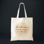 Blush Apricot Begrüßungstasche, Aquarelltasche Tragetasche<br><div class="desc">Modern. Minimal. Zierlich. Diese Kollektion verwendet saubere Linien,  klassische Schriften und eine weiche Hintergrundstruktur,  um ein elegantes Aussehen für Ihren besonderen Tag zu schaffen.</div>