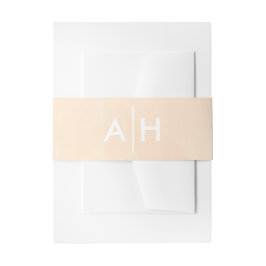 Blush Apricot Watercolor Hochzeitsband Einladungsbanderole
