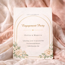 Blush Arch Engagement Style Invitation