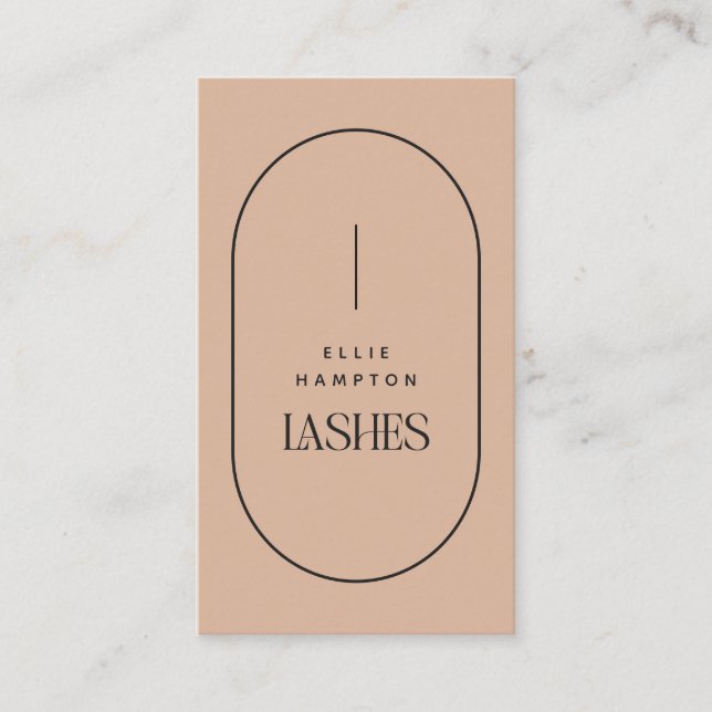 Blush Arch Lashes Schönheit Minimalistisch anpassb Visitenkarte (Vorderseite)