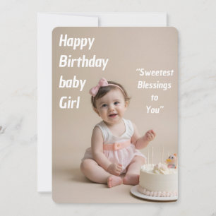 Blush Baby Geburtstagsmädchen – Sofortiger Downloa Einladung