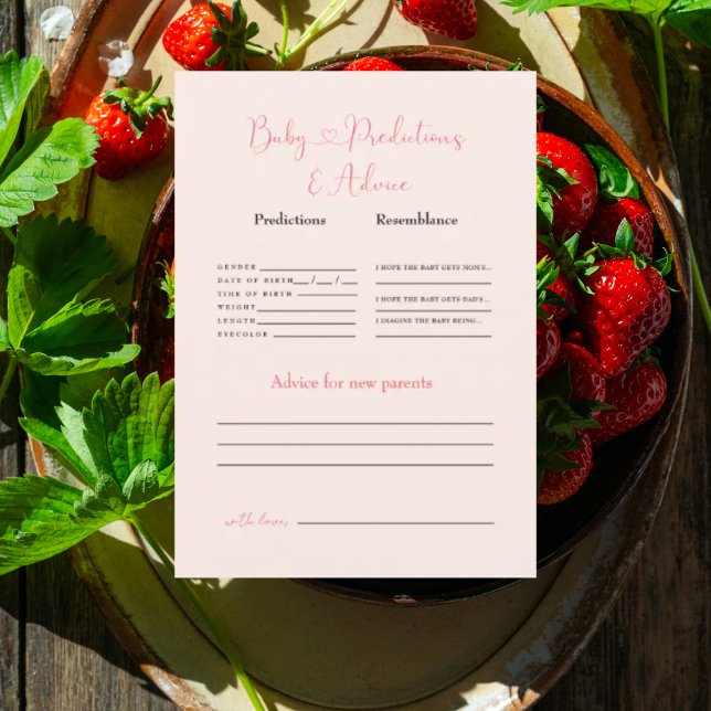 Blush Baby Vorhersagen und Ratschläge Einladung (Von Creator hochgeladen)