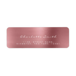 Blush Bean Pink Rose Weiße Rücksendeadressen-Aufkl