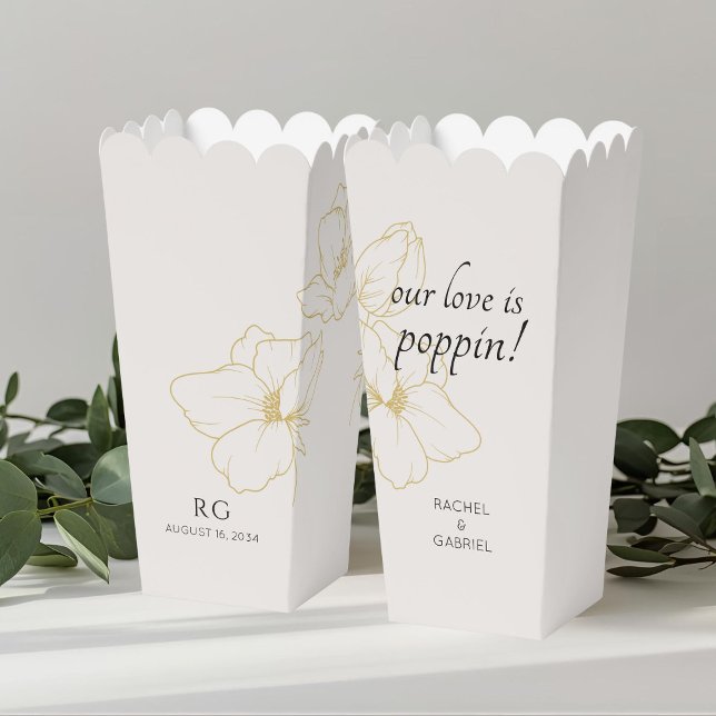 Blush Beige | Floral Couple Popcorn Gevor Box Geschenkschachtel (Von Creator hochgeladen)