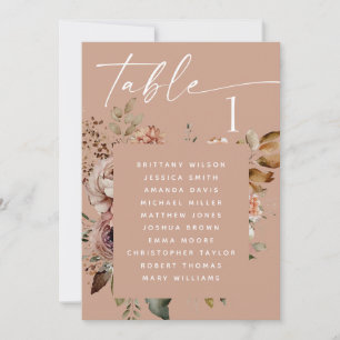 Blush Beige Romantische Blumenstühle Einladung