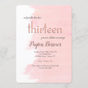 Blush Birthday Party Einladungen