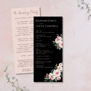 Blush & Black Elegante Wasserfarben-Programm Programm