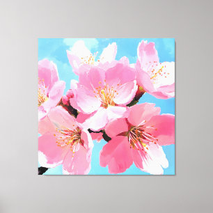 Blush Bloom Cherry Blossom Leinwanddruck