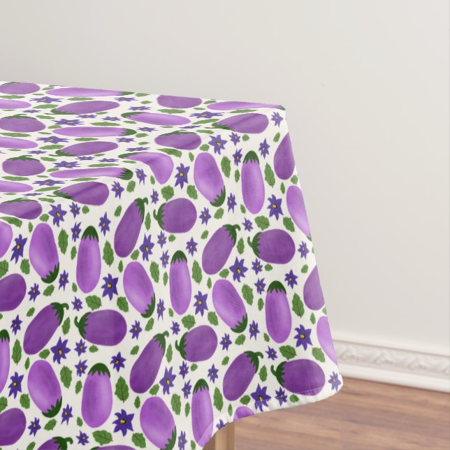 Blush & Bloom Eggplant Collection – Ivory Glow Tischdecke (Beispiel)