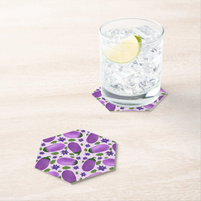 Blush & Bloom Eggplant Collection – Soft Lilac Untersetzer (Vor Ort)