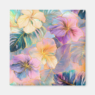 Blush Bloom Exotic Blätter Blume Magnet