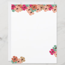 Blush & Bloom Florales Schreibpapier