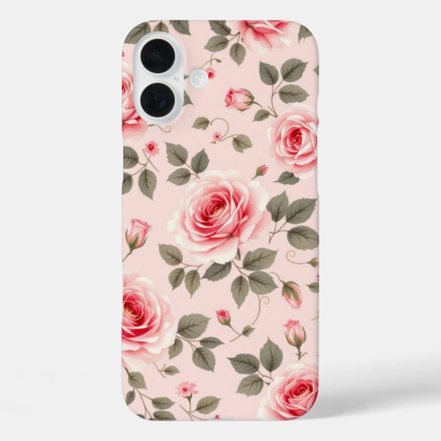 Blush Bloom iPhone 16 Plus Hülle (Rückseite)