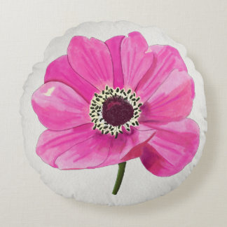 Blush Bloom Throw Pillow Rundes Kissen
