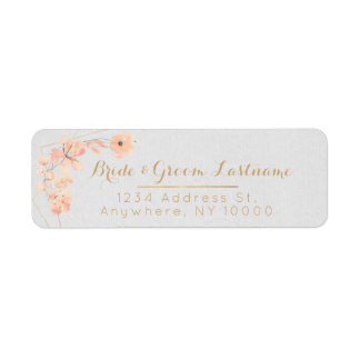 Blush & Bloomfarben Floral & Gold Rückkehr