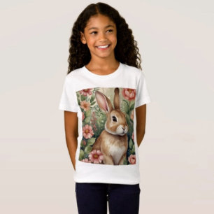 Blush Blooms et rêves de lapin Enfants T-Shirt 