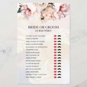 Blush Bloral Bridge oder Groom Shower Game
