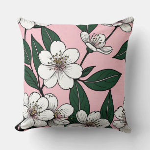 Blush Bloral Design - Weich botanisch Kissen