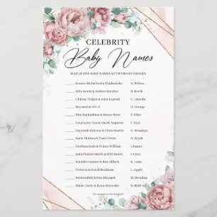 Blush Bloral Eukalyptus gold Celebrity Baby Names