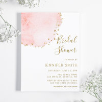 Blush Bloral Petal Gold Glitzer Dots Brautparty