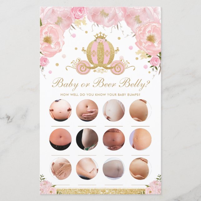 Blush Bloral Princess Baby oder Bierbauch Game (Vorderseite)
