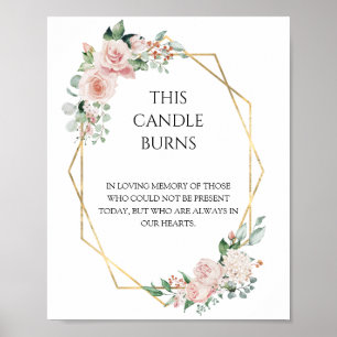 Blush Bloral White Wedge diese Kerzenbrunnen Poster