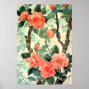 Blush Blossom Camelia Park/Garten: Poster
