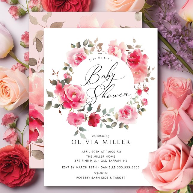 Blush Blossom Kinderdusche Einladung (Von Creator hochgeladen)