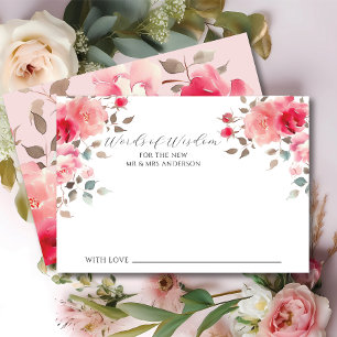 Blush Blossoms Mariage Mots de la carte de la sage