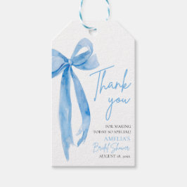 Blush Blue Bow Sie bindet das Brautparty des Knote Geschenkanhänger