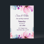 Blush & Blue Floral Save the Date Card<br><div class="desc">Announce your wedding with style and grace using the Garden Bloom Elegance Save the Date. Featuring delicate blush pink and soft blue watercolor florals, this romantic botanical design sets the tone for your celebration while giving guests a glimpse of your wedding’s elegant style. Customizable text allows you to include your...</div>