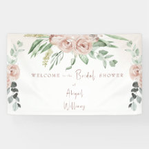 Blush Blume Brautparty Begrüßungszeichen