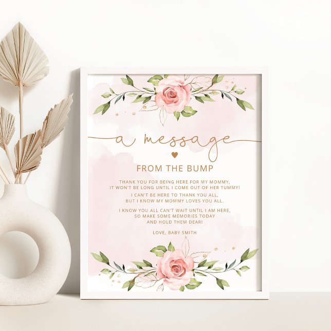 Blush-Blumenbotschaft aus dem Schoß Poster (Von Creator hochgeladen)