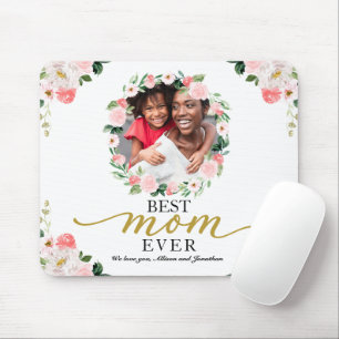 Blush-Blumenkranz Beste Mutter Aller Zeiten Mutter Mousepad
