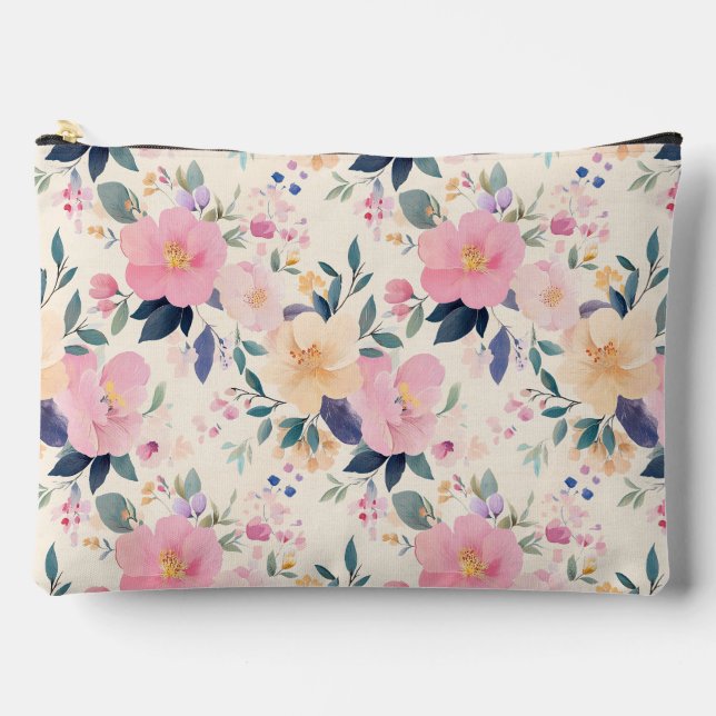 Blush & Blütenrosa Zubehörtasche (Vorderseite)