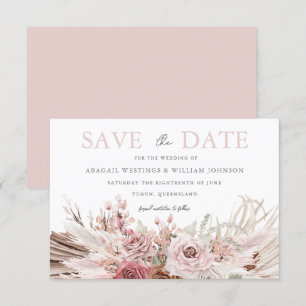 Blush Boho Bohemisch Floral Wedding Save The Date