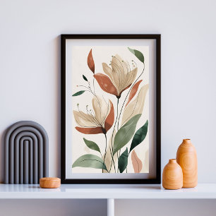 Blush Botanical Elegance III – Minimalistische Blü Poster