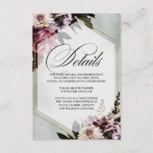 Blush Botanical Elegante Beilagekarte Details
